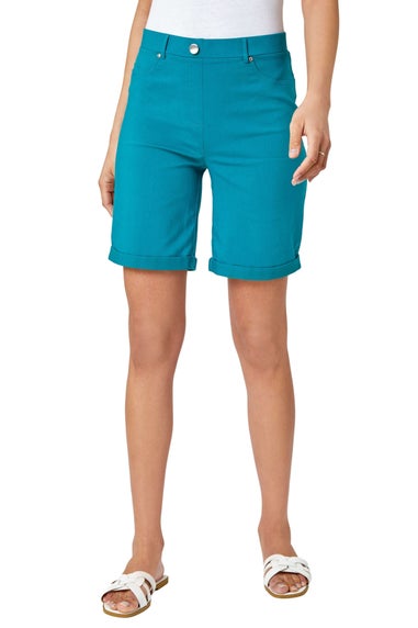 Roman Jade Turn Up Stretch Shorts