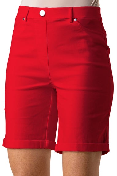 Roman Red Turn Up Stretch Shorts