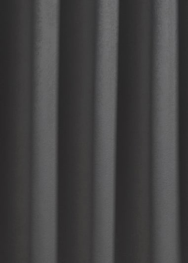 Fusion Strata Dimout Grey Eyelet Single Panel Door Curtain