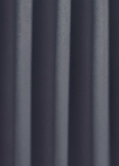 Fusion Strata Dimout Navy Eyelet Single Panel Door Curtain