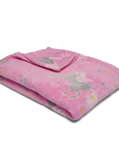 Bedlam Unicorn Pink Throw