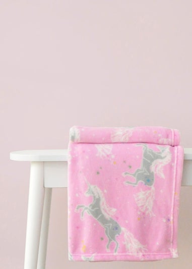 Bedlam Unicorn Pink Throw