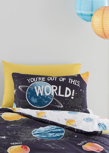 Bedlam Outer Space Black Duvet Cover Set