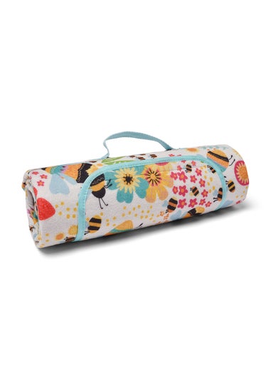 Fusion Buzzy Bee Yellow Picnic Blanket