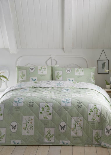 Dreams & Drapes Design Floral Garden Green Bedspread