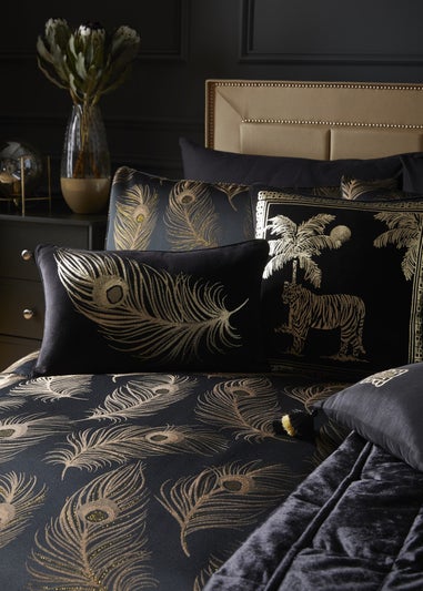 Laurence Llewelyn-Bowen Dandy Jacquard Black Duvet Cover Set