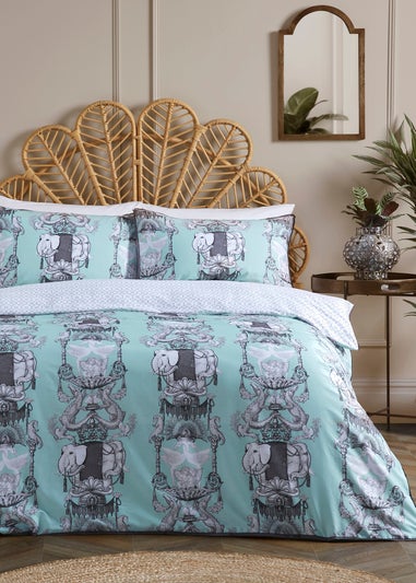 Laurence Llewelyn-Bowen Animalia Sateen Blue Duvet Cover Set