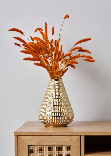BHS Textured Ceramic Vase Gold