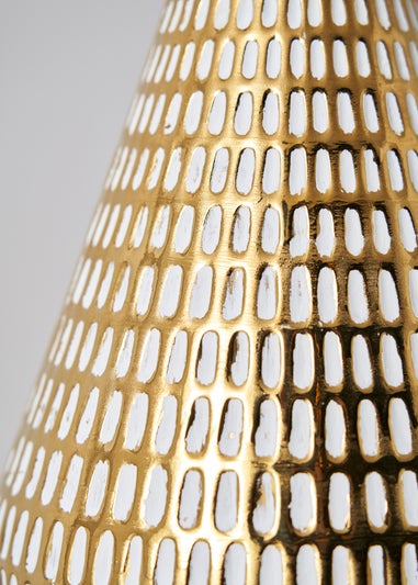 BHS Textured Ceramic Vase Gold