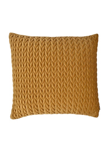 Laurence Llewelyn-Bowen Amory Velvet Gold Filled Cushion (43cm x 43cm)
