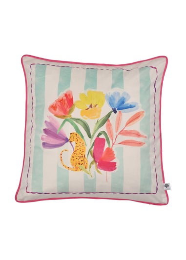 Appletree Style Havana Velvet White Filled Cushion (43cm x 43cm)