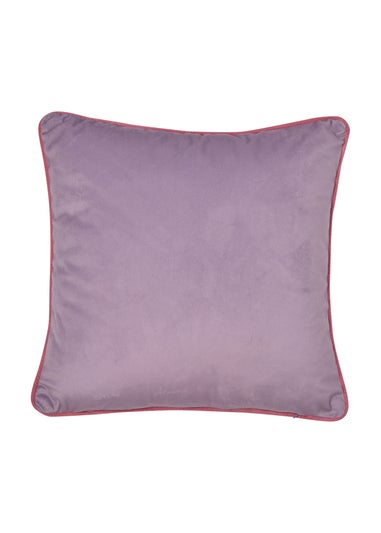 Appletree Heritage Arley Velvet Lilac Filled Cushion (43cm x 43cm)