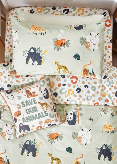 little furn. Wildlife Animal Reversible Duvet Cover Set