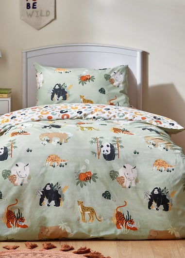 little furn. Wildlife Animal Reversible Duvet Cover Set