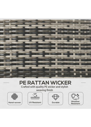 Outsunny 5 Seater Rattan Garden Furniture Set - Grey