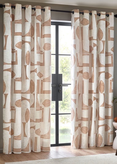 Hoem Carro Abstract Eyelet Curtains