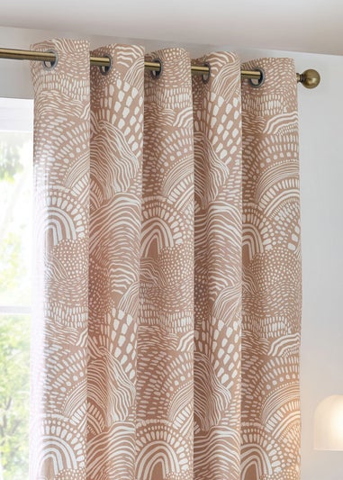 Hoem Nola Abstract Eyelet Curtains