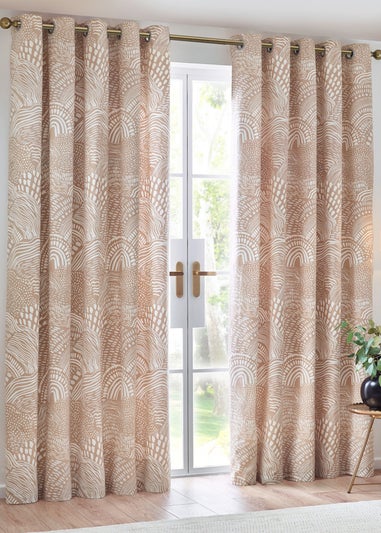 Hoem Nola Abstract Eyelet Curtains