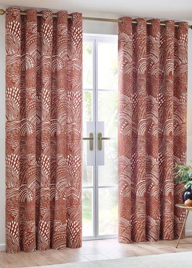 Hoem Nola Abstract Eyelet Curtains