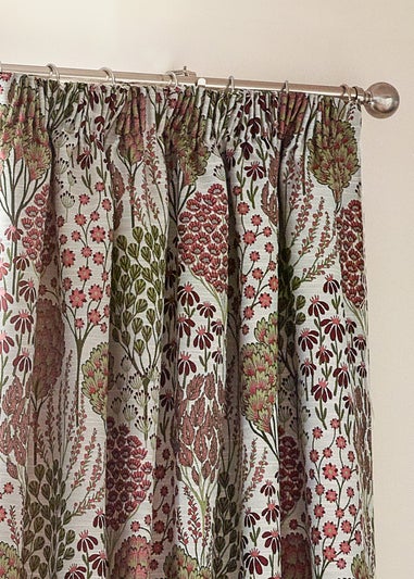 Wylder Nature Ophelia Floral Jacquard Pencil Pleat Curtains