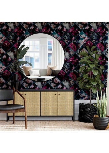 Arthouse Floral Collage Plum & Teal