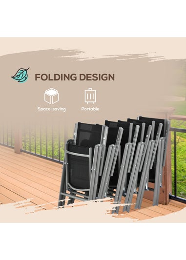 Outsunny Aluminium 7 Piece Garden Dining Set