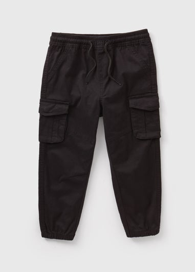 Boys Black Cargo Trousers (1-7yrs)