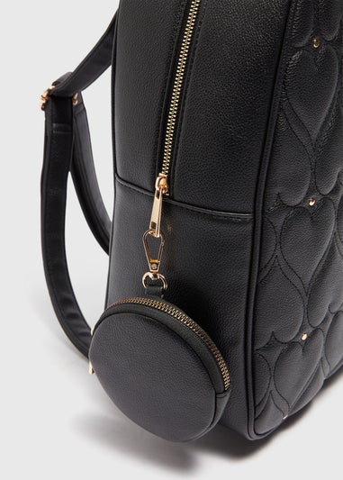 Girls Black Studded Backpack ( 37x27.5x12cm)