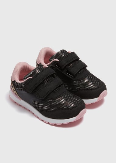 Girls Black Retro Trainers (Younger 4-12)