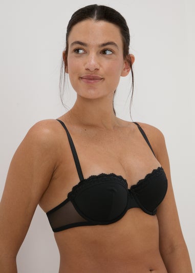 2 Pack Nude & Black Balcony Bra