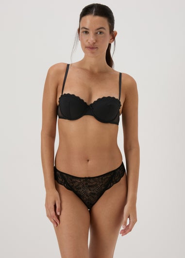 2 Pack Nude & Black Balcony Bra