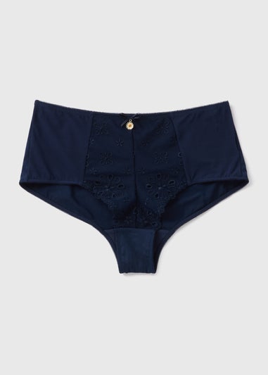 Navy Embroidered Midi Knickers