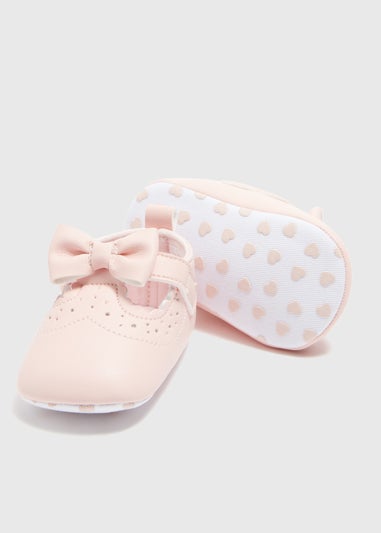 Baby Pink T Bar Soft Sole Shoes (Newborn-18mths)