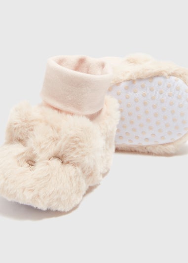 Baby Cream Fur Sock Slipper (Newborn-18mths)