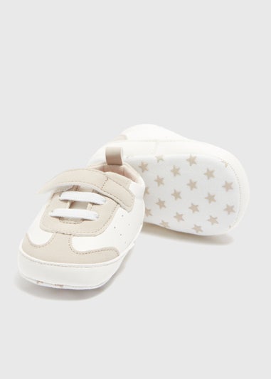 Baby White Retro Trainers (Newborn-18mths)