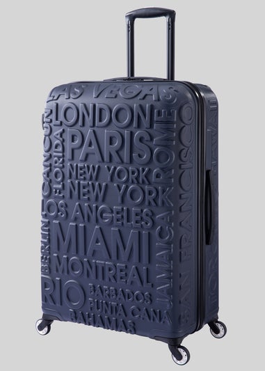 IT Luggage Blue Hard Shell City Suitcase