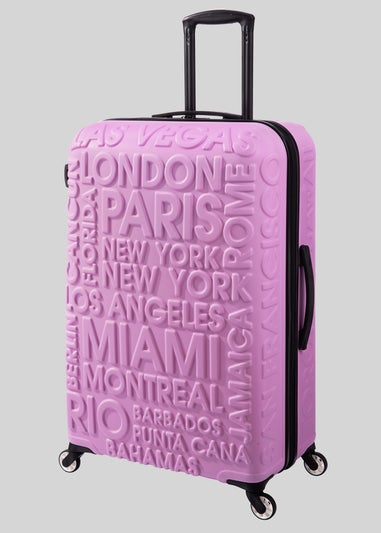 IT Luggage Pink Hard Shell City Suitcase