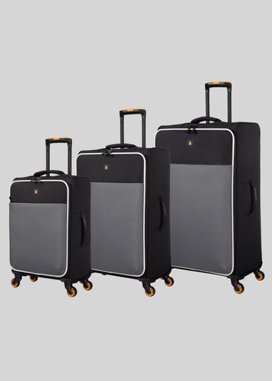 IT Luggage Charcoal Soft Suitcase