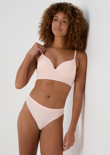 2 Pack Pink & Navy Mould Ribbed Bra