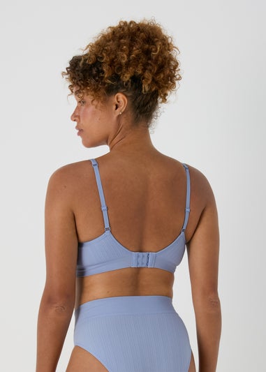 2 Pack Seamless Blue & Cream Bralettes