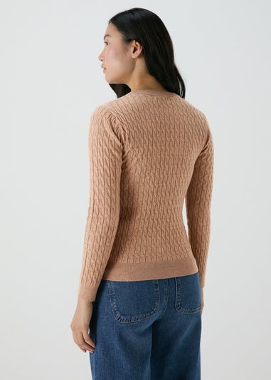 Beige Baby Cable Jumper