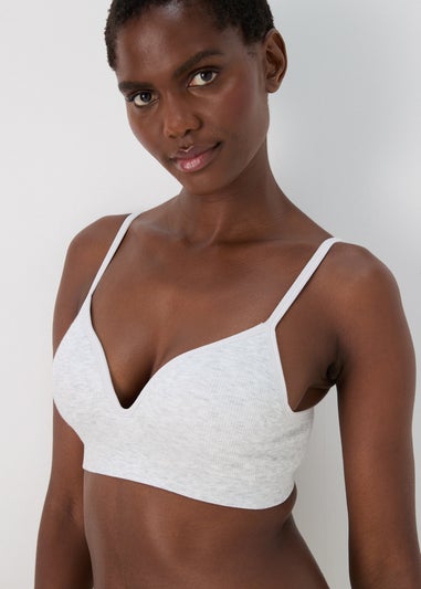 2 Pack Grey & White Seamless Moulded Bras