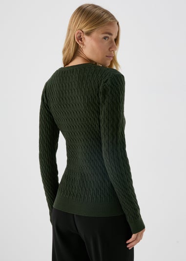 Dark Green Baby Cable Jumper