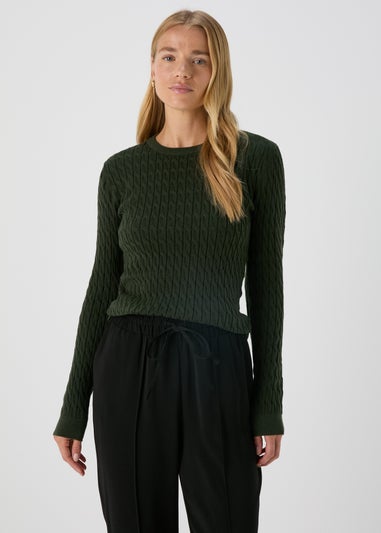 Dark Green Baby Cable Jumper