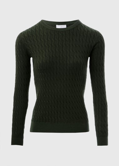 Dark Green Baby Cable Jumper