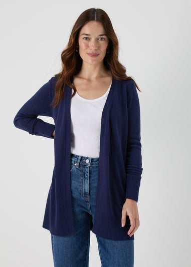 Navy Ribbed Cardigan