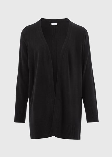 Black Ribbed Cardigan
