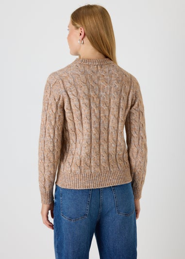 Beige Cable Knit Jumper