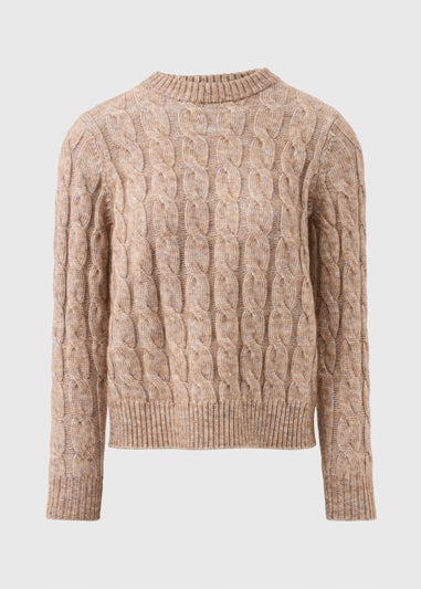 Beige Cable Knit Jumper