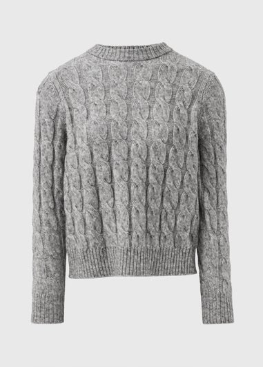 Grey Cable Knit Jumper